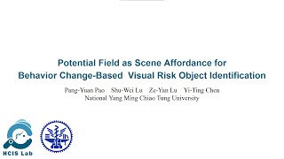 Potential Field as Scene Affordance forBehavior Change-Based Visual Risk Object Identification