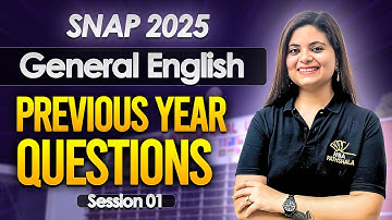 SNAP 2025 | General English - PYQs | Karishma Vanvani | MBA Pathshala #snap2025 #snapexam