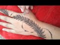 Easy Mehndi Designنقش حناء ريشه سهله