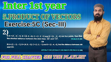 5.Product of Vectors Ex:5c (Sec-III) [2.problem] Intermediate Maths 1A