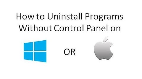 How to Uninstall Programs Without Control Panel!