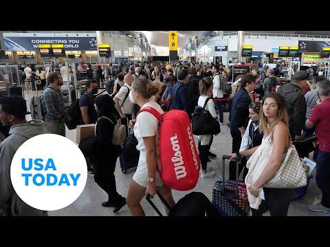 Long lines, missing luggage for Europe travelers | USA TODAY #Shorts