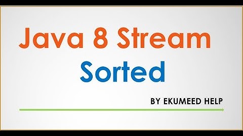Java 8 Stream || Sorted Example - 4