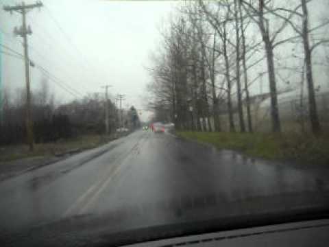 Pease Road Taylor's Mill Road and Tennent Road in Manalapan New Jersey in the rain.avi