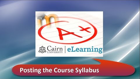 Posting the Course Syllabus in a Course in Moodle™ Software Platform
