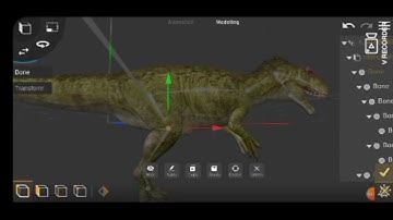 How to add  bones in prisma 3d on dinasour/prisma 3d           /prisma 3d tutorial