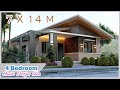 SMALL HOUSE DESIGN | 7 X 14  Meters | 4 Bedroom House