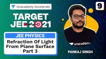 Refraction of Light from Plane Surface Part 3 | Physics | Target IIT-JEE 2021 | Pankaj Singh