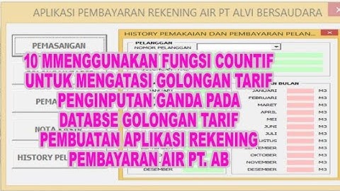 10 Penggunaan fungsi logika IF dan Countif VBA Excel pada tombol Tambah di Userform2 Golongan Tarif