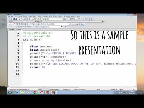 HOW TO USE THE SQUARE ROOT FUNCTION IN CODE BLOCKS|| WORKS!!!