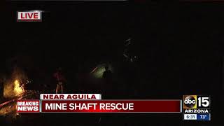Rescue efforts continue for man trapped in mine shaft south of Aguila