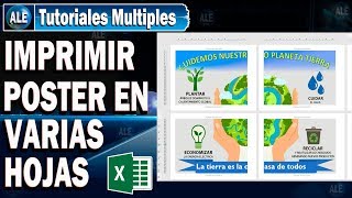 Como Imprimir Poster En Varias Hojas | Como Crear Posters Pancartas En Excel