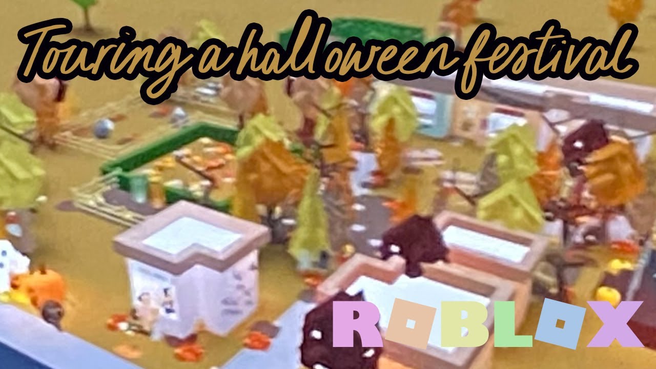 Touring our Halloween festival on Bloxburg!!! Part 1 YouTube