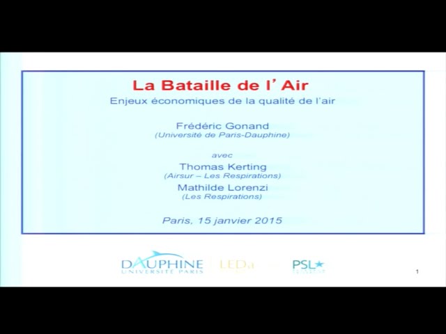La bataille de l’air – enjeux économiques de la pollution de l’air