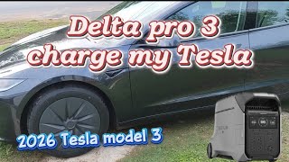 Delta pro 3 charging my Tesla