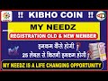 Kibho coin my needz how to registerold  new member 25   life changing opportunity