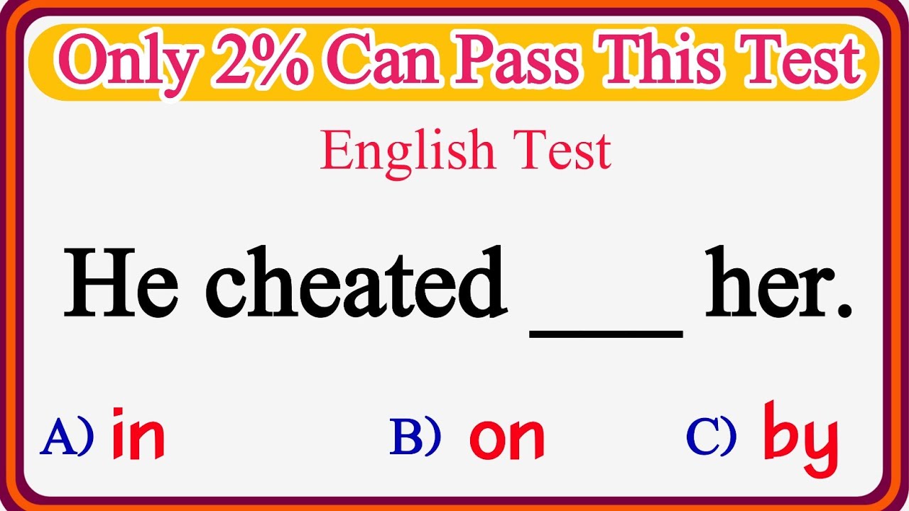 Mixed English Grammar Test 🌟 99% Can't Pass This Test - YouTube