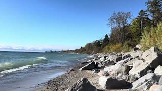 1 Hour Video of a Beautiful Beach and Water Waves Sounds Crashing on the Rocks