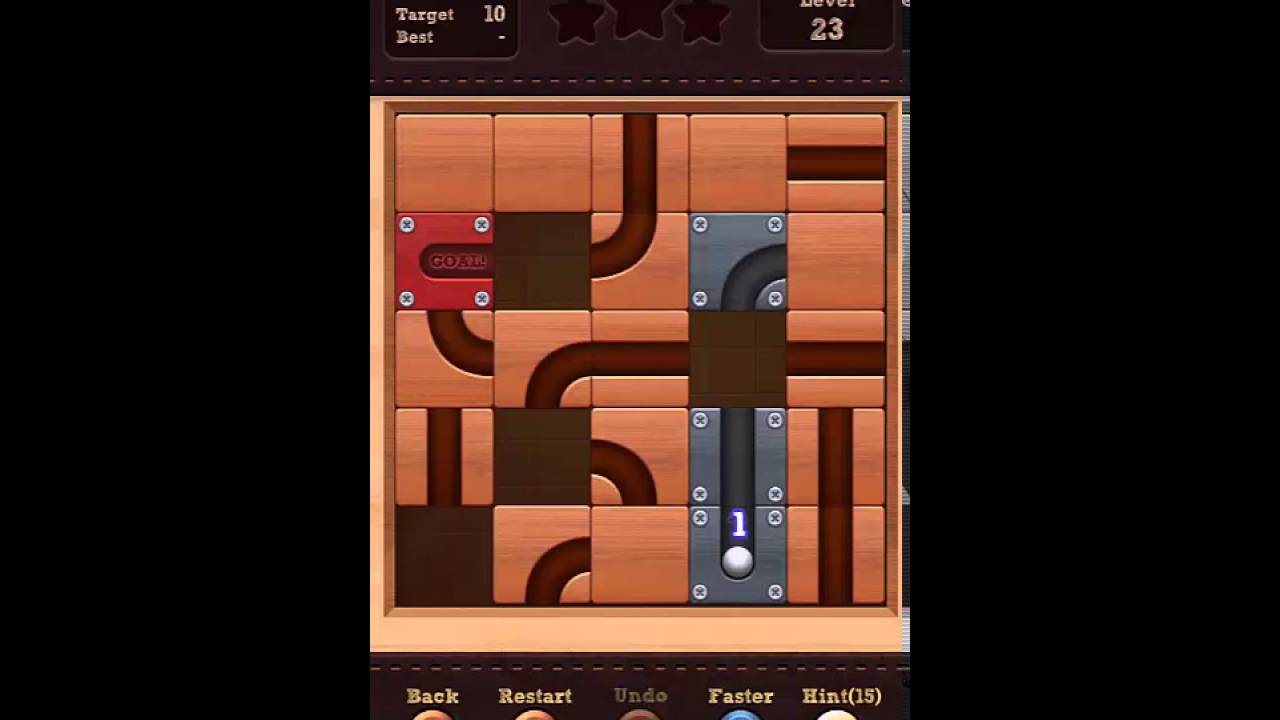 Roll the Ball, Moving F level 23 (3 Stars)