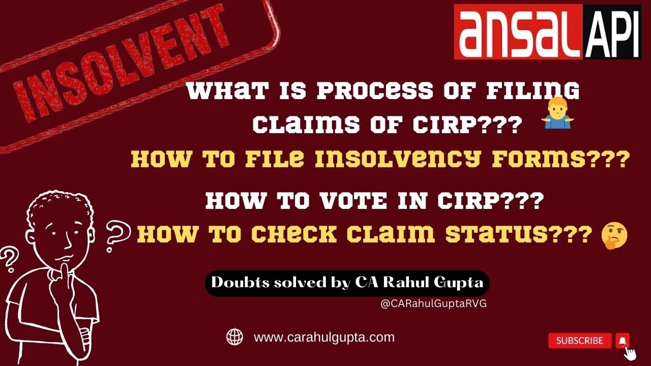 Builder Ansal Gone Bankrupt NCLT How to file claims How to Vote