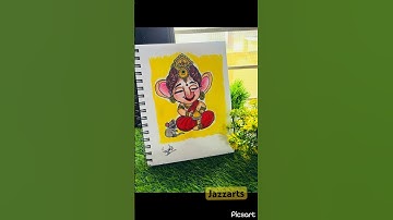 Ganesh Chaturthi special drawing 🙏🏻want to watch full video go to my live link mention in bio👍🔔