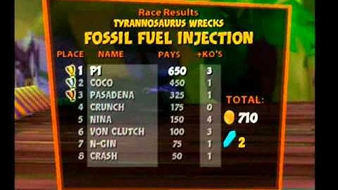 Crash Tag Team Racing [100% Walkthrough] - 22 - Fossil Fuel Injection
