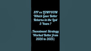 💸 SIP vs Lumpsum – Which gave better returns from 2020 to 2025? #SIPvsLumpsum #MutualFundIndia #SIP