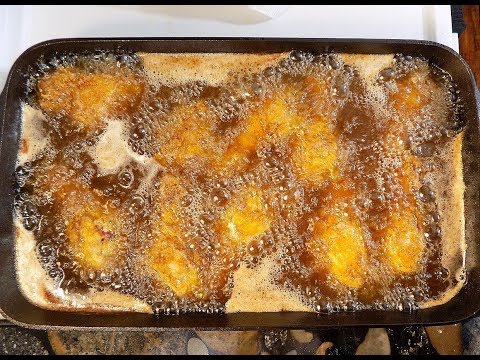 fried-chicken-in-the-lodge-cast-iron-fish-pan-(unboxing-review)