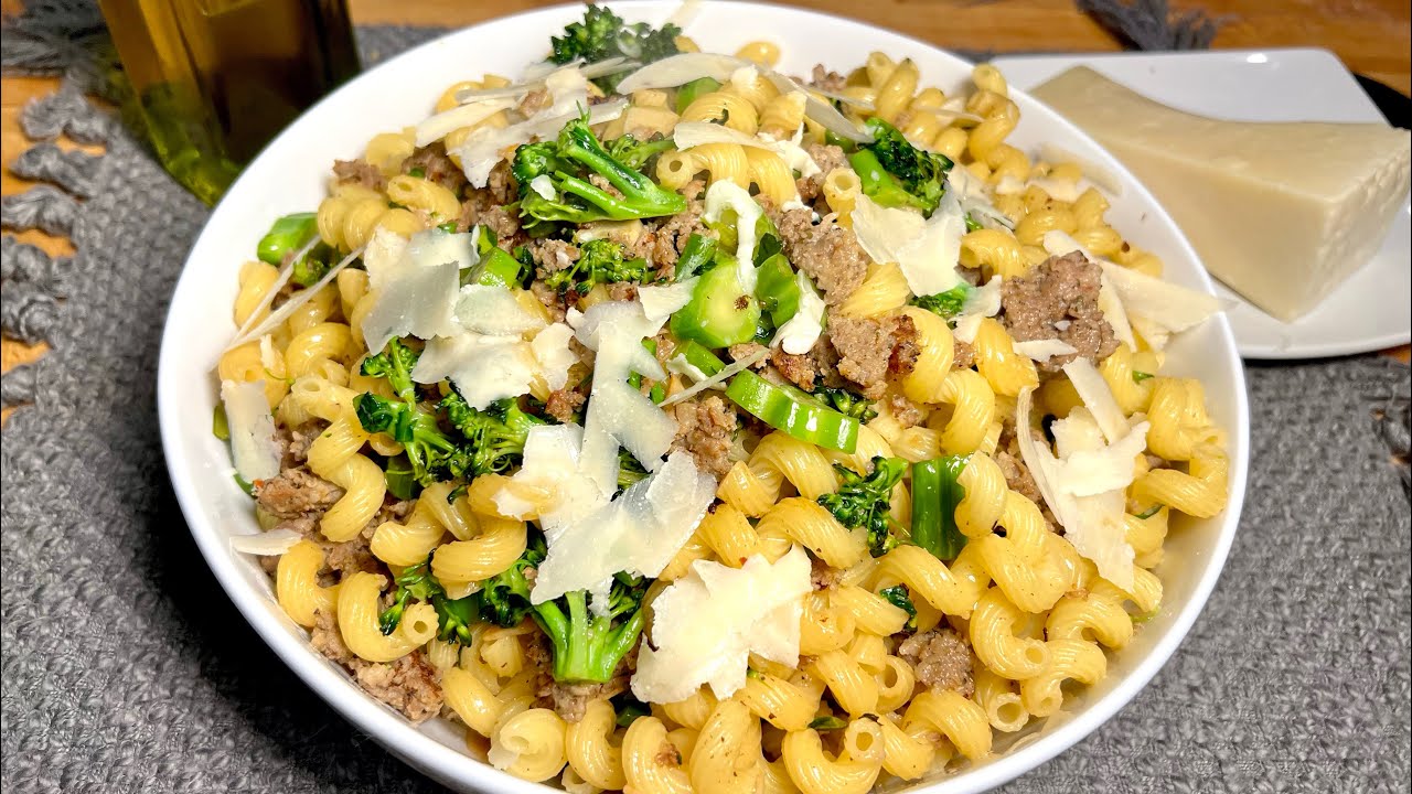 Pasta with Sausage and Broccoli Rabe YouTube