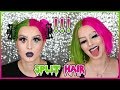 💚 SPLIT HAIR VERT & ROSE 💖 | Coloration Special Effects Lime Light & Atomic Pink