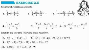 Class - 8 Maths (Linear Equations in one Variable) Chapter - 2 exercise - 2.5 NCERT CBSE