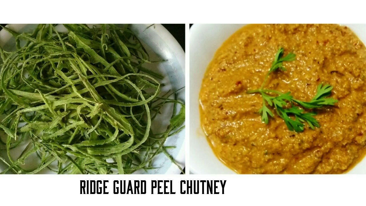 Ridge guard peel chutney, for rice, heerekai sippe chutney, gosale sheere chutney | Mangalore Food