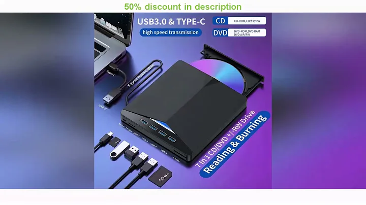 Latest Products You Must Know! 7-in-1 USB 3.0 Type C TF SD External CD DVD RW Optical Drives DVD