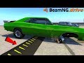 BeamNG Drive hitting spike strips at high speed