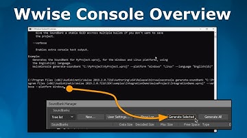 Wwise Console Overview