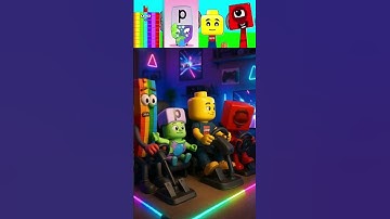 Sprunki-OC Blockie 72 X Alphabet P X Lego X Number Block 1 are playing video games on PS5 #sprunki