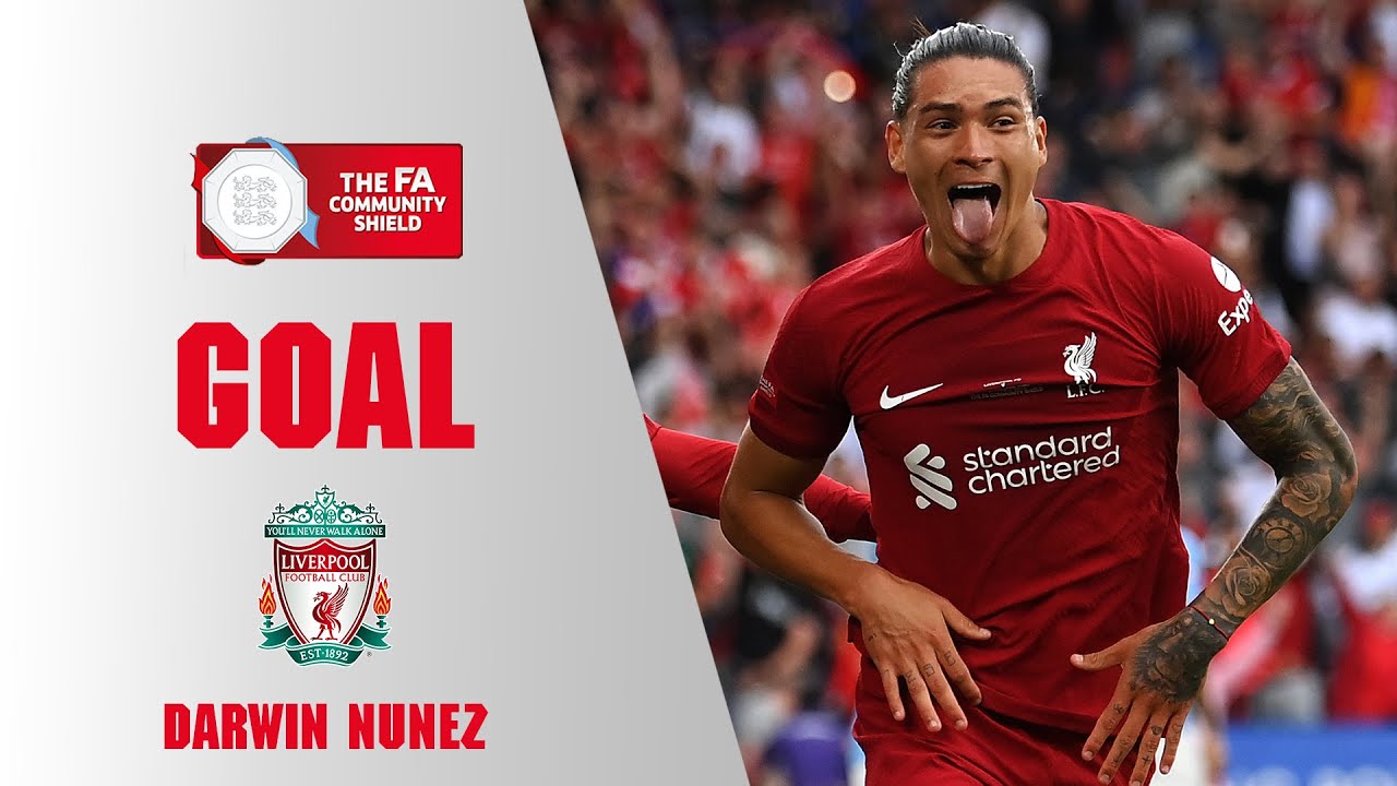 GOAL | Darwin Núñez | Liverpool v Manchester City | FA Community Shield 2022