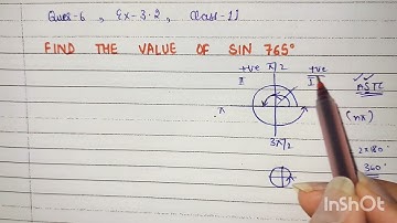 ex-3.2 || ques-5 || class-11 || chapter 3 || trigonometric functions || find the value of sin(765°)