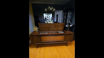 general electric mid century modern Stereo console record player 1960s