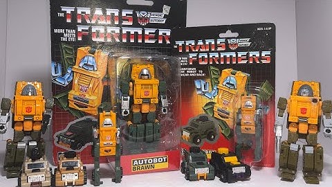 Transformers G1 retro Brawn review. Generation one & studio series 86 figures comparison 