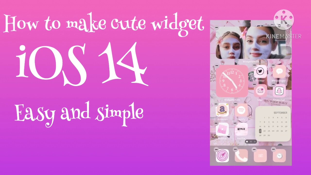 HOW TO MAKE CUTE WIDGETS ON NEW IOS 14 UPDATE(easy and simple) - YouTube