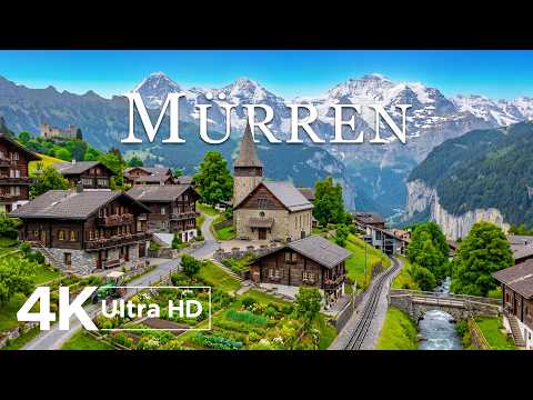 Mürren 4K UHD 🇨🇭 | Swiss Alpine Village, Schilthorn & Jungfrau Views