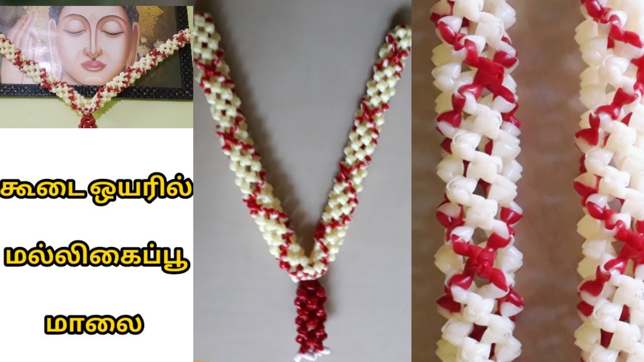 Tamil Jasmine Knot Garland Making Tutorial [model- 2 ]