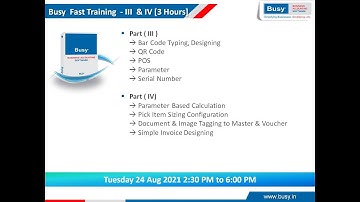 Busy Fast Training Part   III || Busy Tutorial || By Raj Kumar Vishwakarma