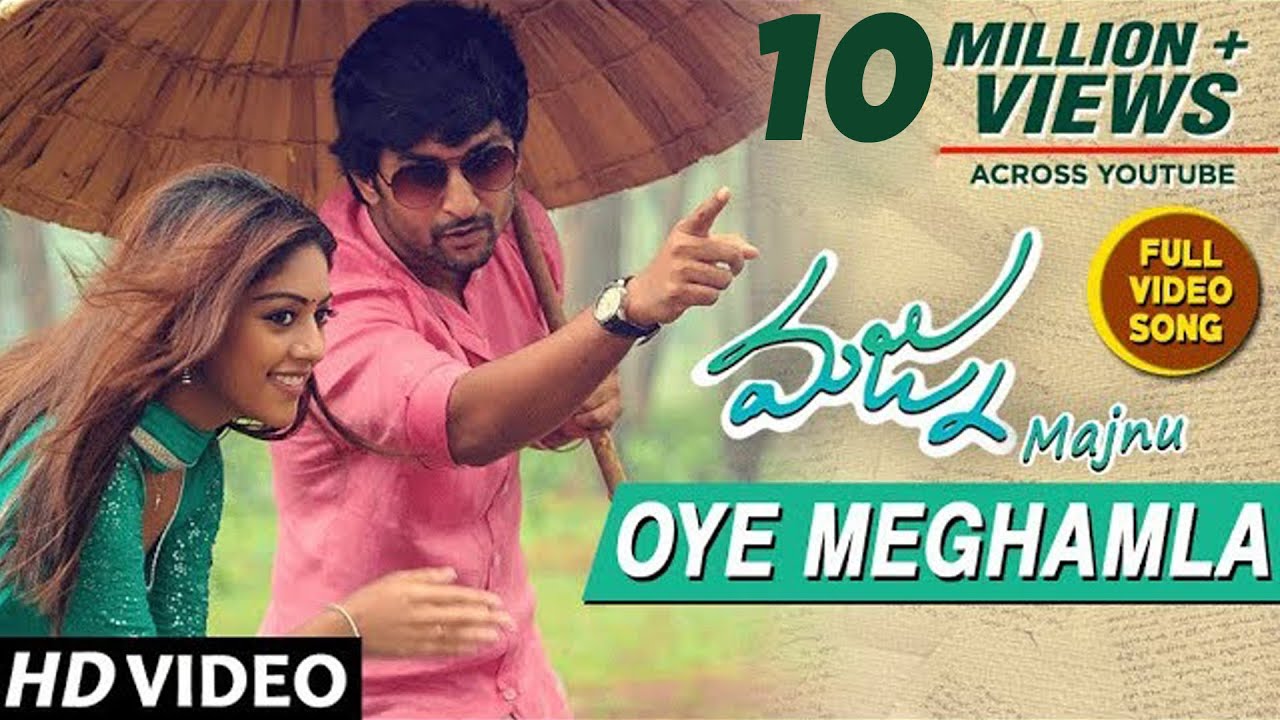 Majnu Video Songs  Oye Meghamla Full Video Song  Nani  Anu Immanuel  Gopi Sunder