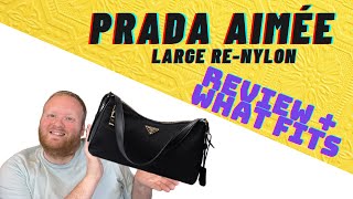 Prada Aimée Large Re-Nylon + Padlock | Handbag Review + What Fits | David's Closet