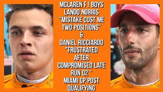DUOS MCLAREN BOYS LANDO NORRIS & DANIEL RICCIARDO POST QUALIFYING MIAMI GP 2022 Guide