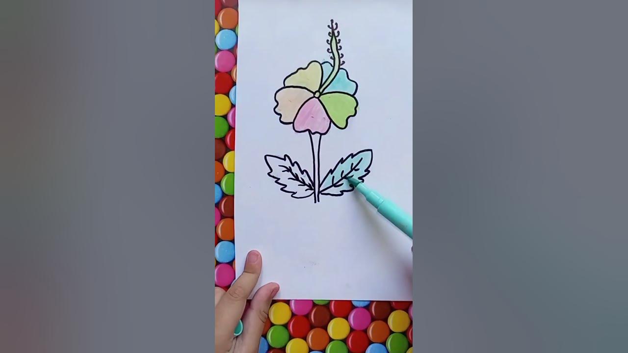 Как нарисовать радужный цветок, цветочек 🌷 #art #creative #diy # ...