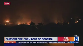 Airport Fire burns out of control thumbnail