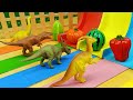 Animal  dinosaur adventures with delicious fruits  fun learning for toddlers in english